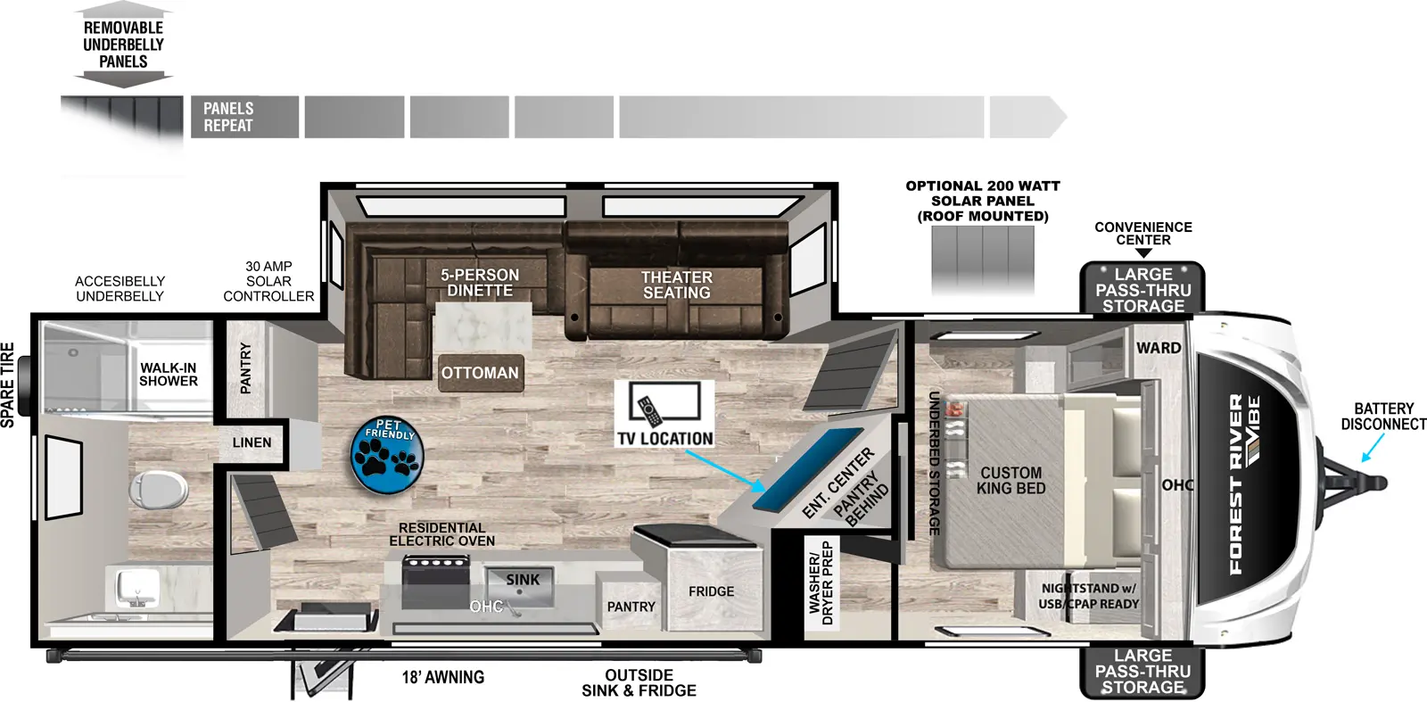 Vibe 2600RB Floorplan